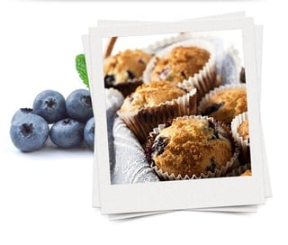 Mini muffins met blauwe bessen